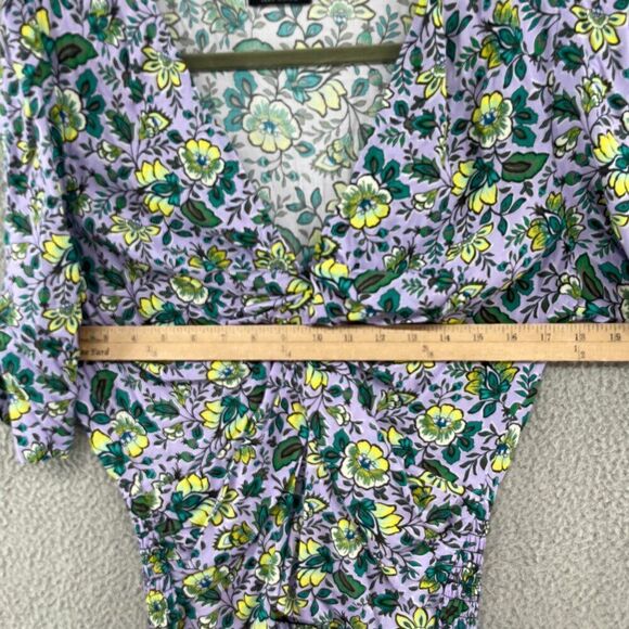 IKKS paris women’s flower print draped blouse size EU 40 NWT - Picture 5 of 14